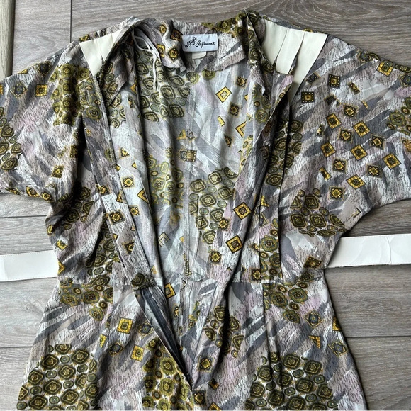 Vintage  Willy’s Influence 80s Western Style Dolman Sleeve Midi Dress - Picture 9 of 16